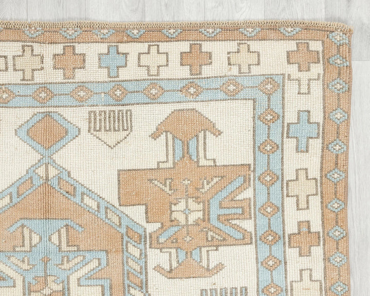 Multicolor Turkish Oushak Rug 4' 3" x 6' 5" Hand-Knotted | No. VR77054