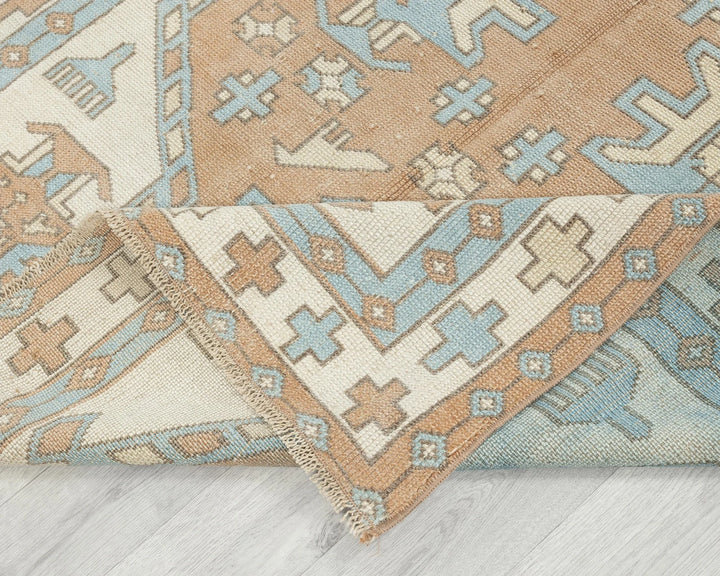 Multicolor Turkish Oushak Rug 4' 3" x 6' 5" Hand-Knotted | No. VR77054