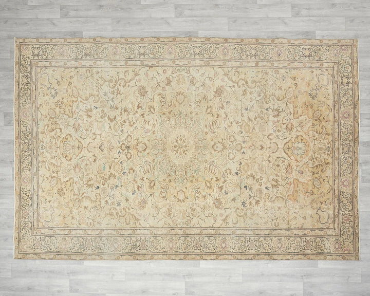 Multicolor Turkish Oushak Rug 6'7" x 9'8" Hand-Knotted | No. VR77091
