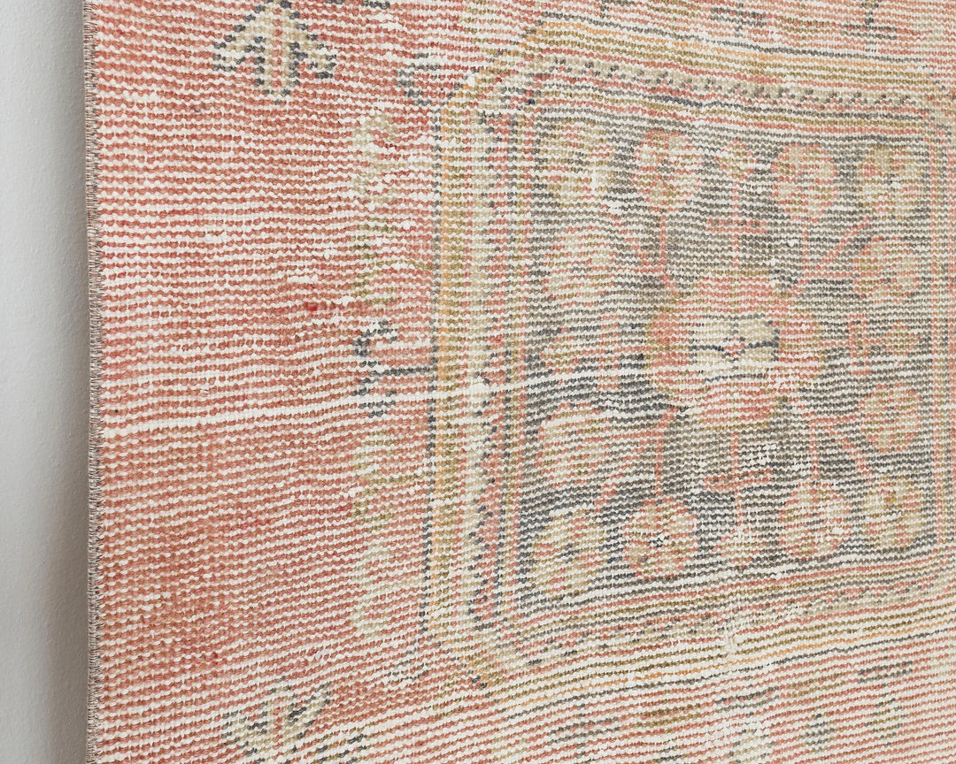 Multicolor Turkish Vintage Rug 3' 4" x 12' 4" Hand-Knotted | No. VR77150
