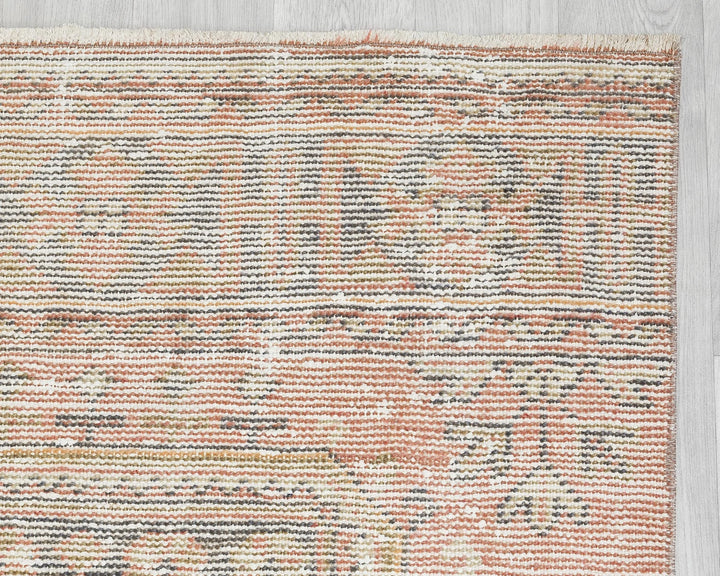 Multicolor Turkish Vintage Rug 3' 4" x 12' 4" Hand-Knotted | No. VR77150