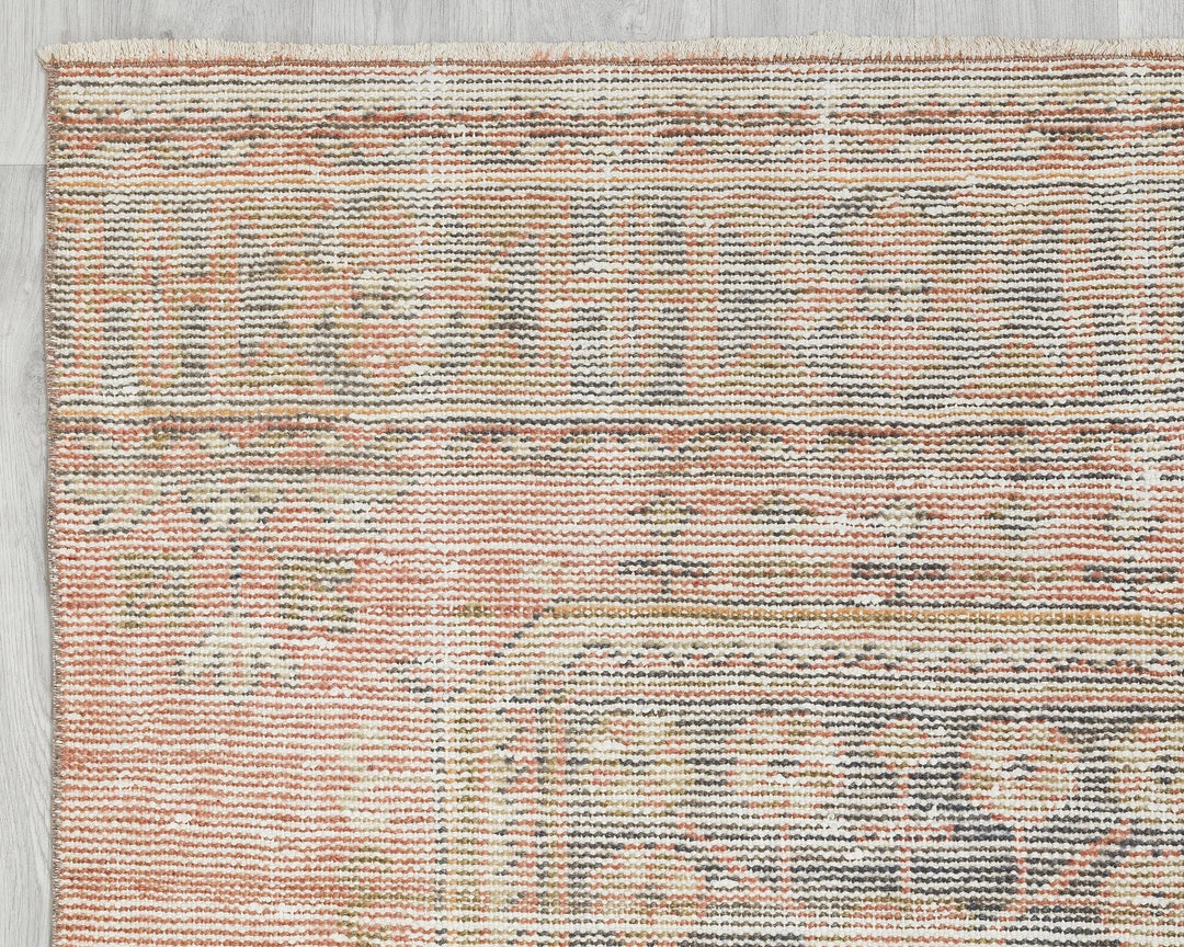 Multicolor Turkish Vintage Rug 3' 4" x 12' 4" Hand-Knotted | No. VR77150