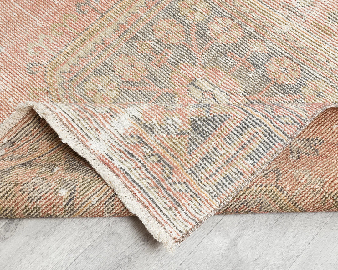 Multicolor Turkish Vintage Rug 3' 4" x 12' 4" Hand-Knotted | No. VR77150