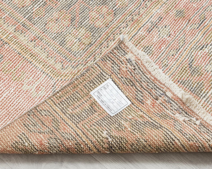 Multicolor Turkish Vintage Rug 3' 4" x 12' 4" Hand-Knotted | No. VR77150