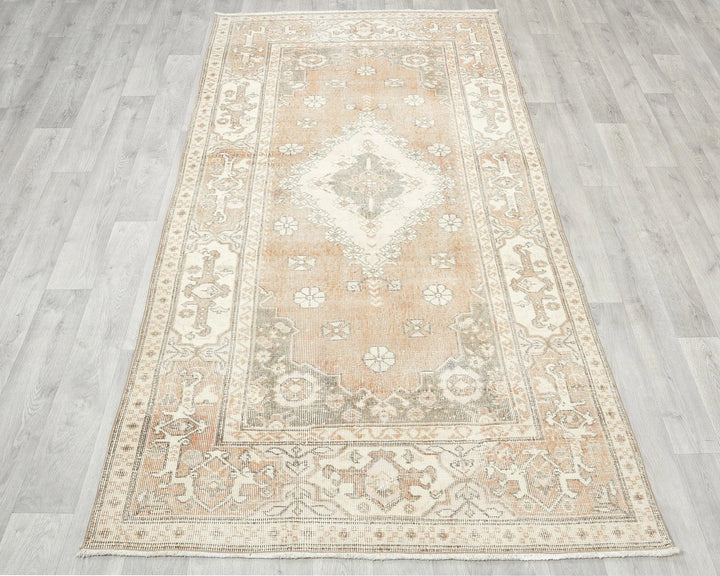 Multicolor Turkish Oushak Rug 6'11" x 3'11" Hand-Knotted | No. VR77207