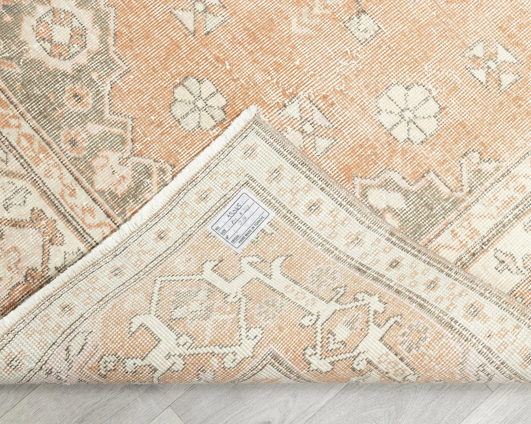 Multicolor Turkish Oushak Rug 6'11" x 3'11" Hand-Knotted | No. VR77207