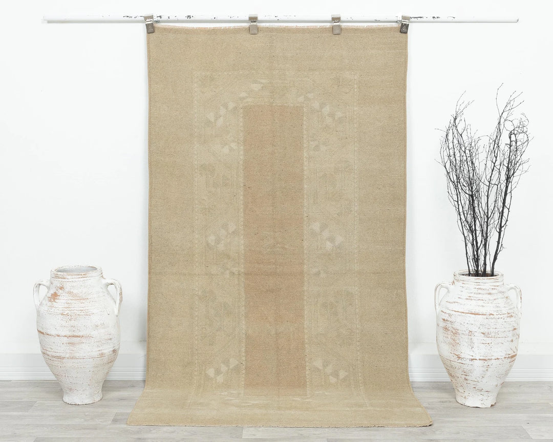 Multicolor Turkish Oushak Rug 3'7" x 6'7" Hand-Knotted | No. VR77218