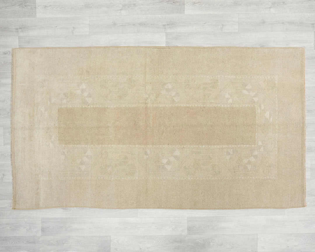 Multicolor Turkish Oushak Rug 3'7" x 6'7" Hand-Knotted | No. VR77218
