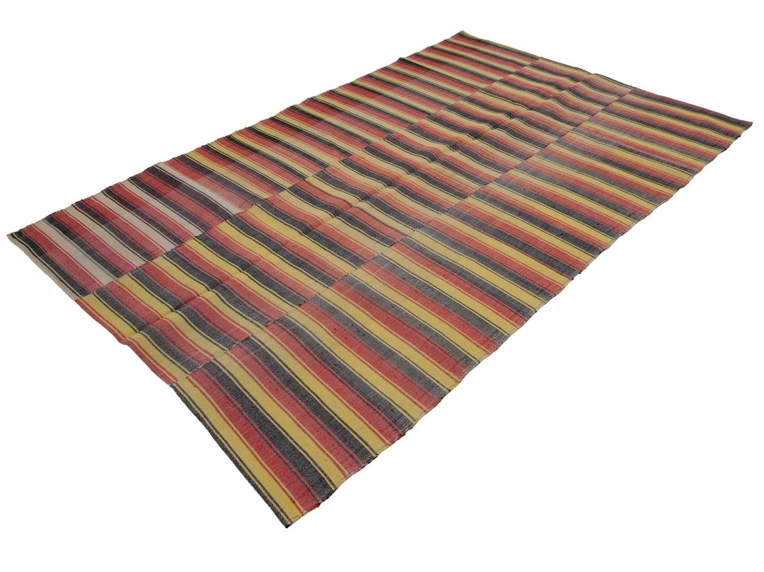 Multicolor Turkish Kilim Rug 6' x 8' 11" Flat-Weave | No. VR77242