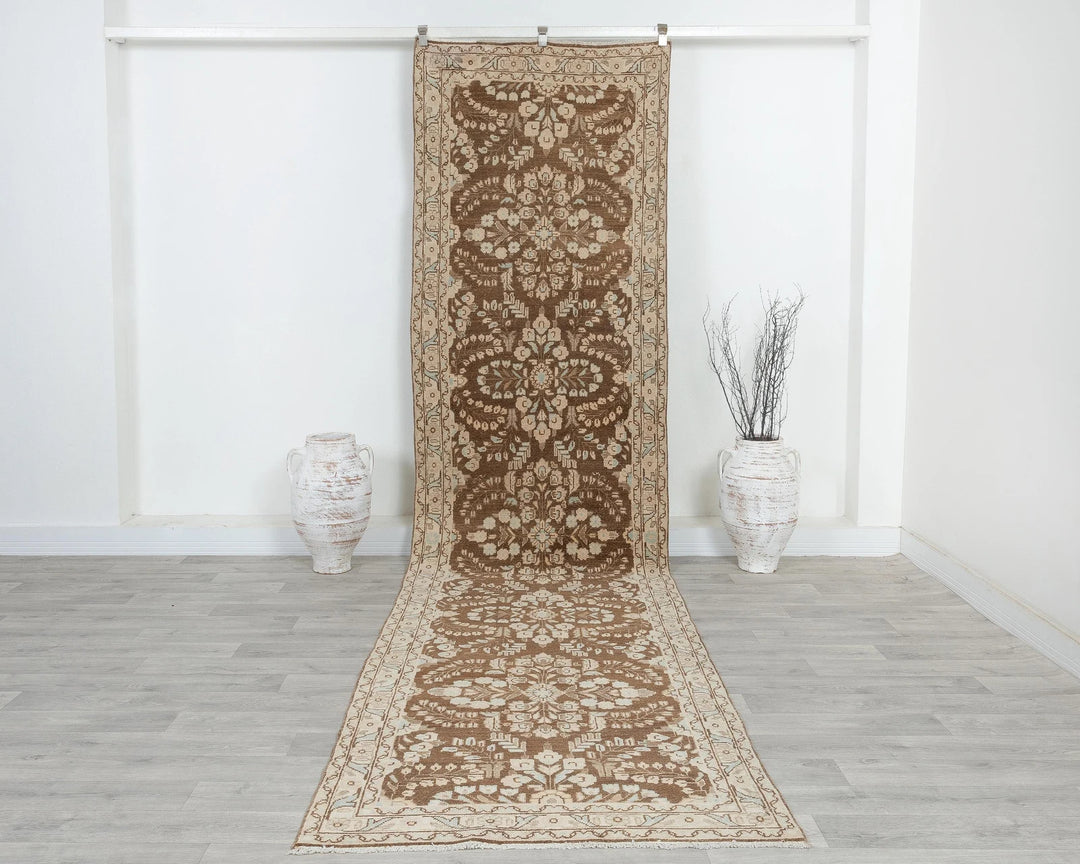 Brown Runner Rug 3' 5" x 13' 1" | No. VR77285