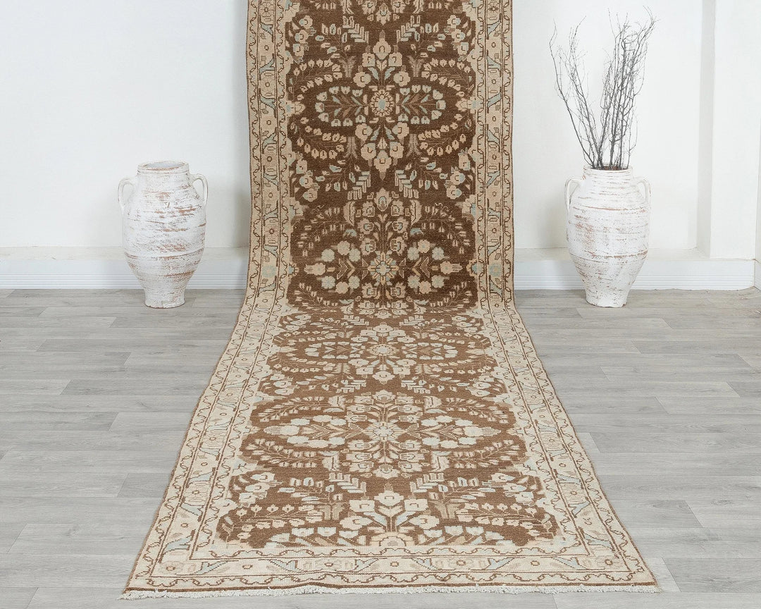 Brown Runner Rug 3' 5" x 13' 1" | No. VR77285