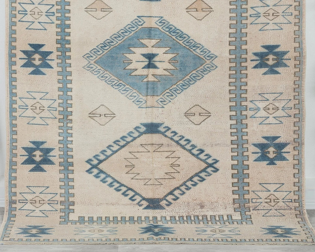 Multicolor Turkish Oushak Rug 5' 5" x 8' 1" Hand-Knotted | No. VR77356