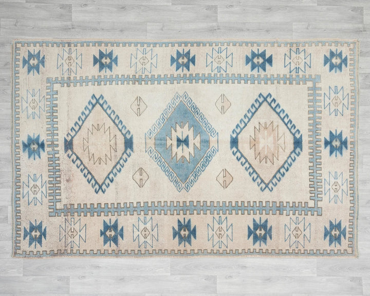 Multicolor Turkish Oushak Rug 5' 5" x 8' 1" Hand-Knotted | No. VR77356