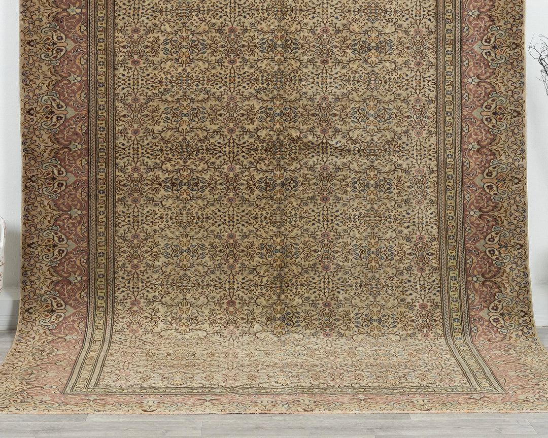 Multicolor Turkish Oushak Rug 6' 7" x 9' 4" Hand-Knotted | No. VR77375