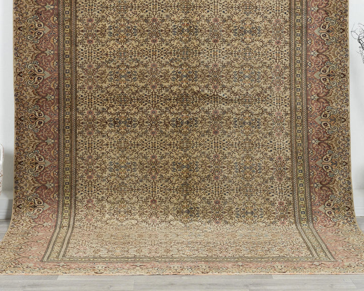 Multicolor Turkish Oushak Rug 6' 7" x 9' 4" Hand-Knotted | No. VR77375