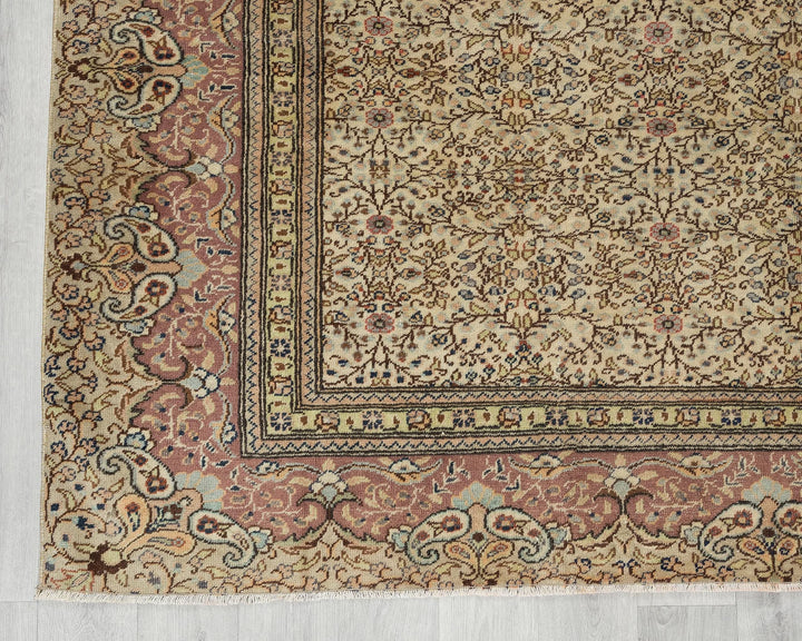 Multicolor Turkish Oushak Rug 6' 7" x 9' 4" Hand-Knotted | No. VR77375