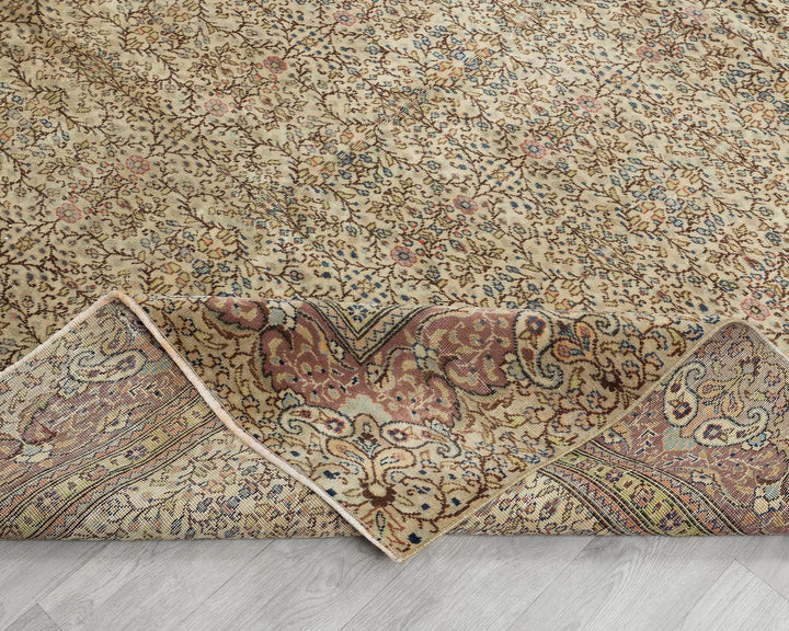 Multicolor Turkish Oushak Rug 6' 7" x 9' 4" Hand-Knotted | No. VR77375