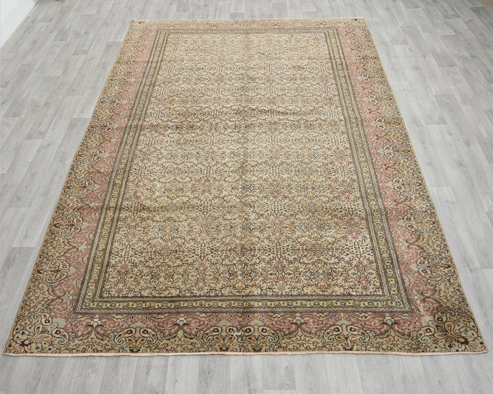 Multicolor Turkish Oushak Rug 6' 7" x 9' 4" Hand-Knotted | No. VR77375