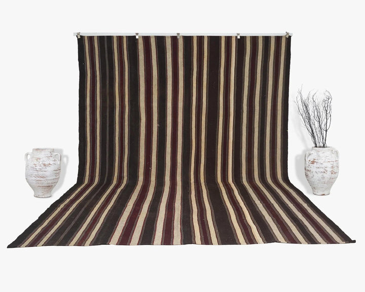 Multicolor Turkish Kilim Rug 9' 4" x 12' 10" Flat-Weave | No. VR77442