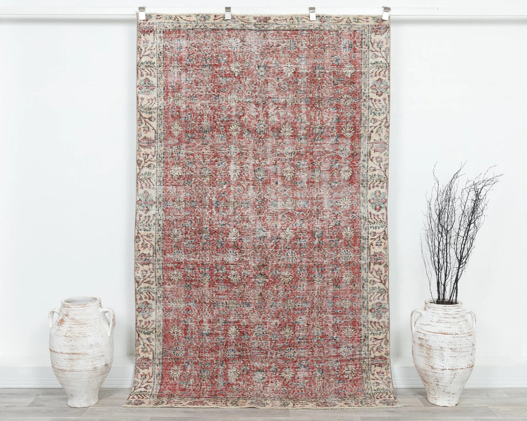 Red Oushak Rug 4' 6" x 7' 4" | No. VR77461