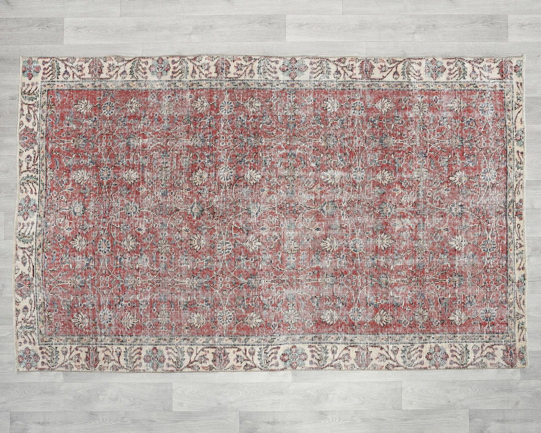 Red Oushak Rug 4' 6" x 7' 4" | No. VR77461