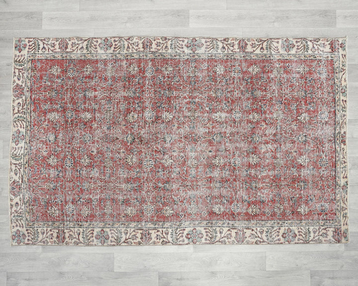 Red Oushak Rug 4' 6" x 7' 4" | No. VR77461
