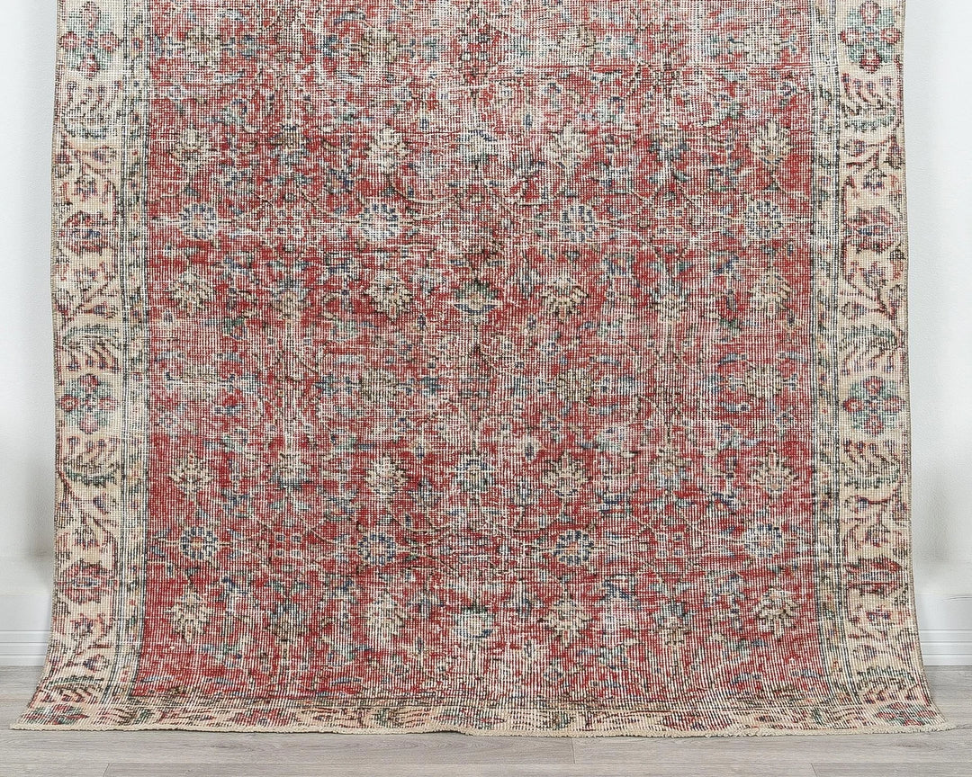 Red Oushak Rug 4' 6" x 7' 4" | No. VR77461