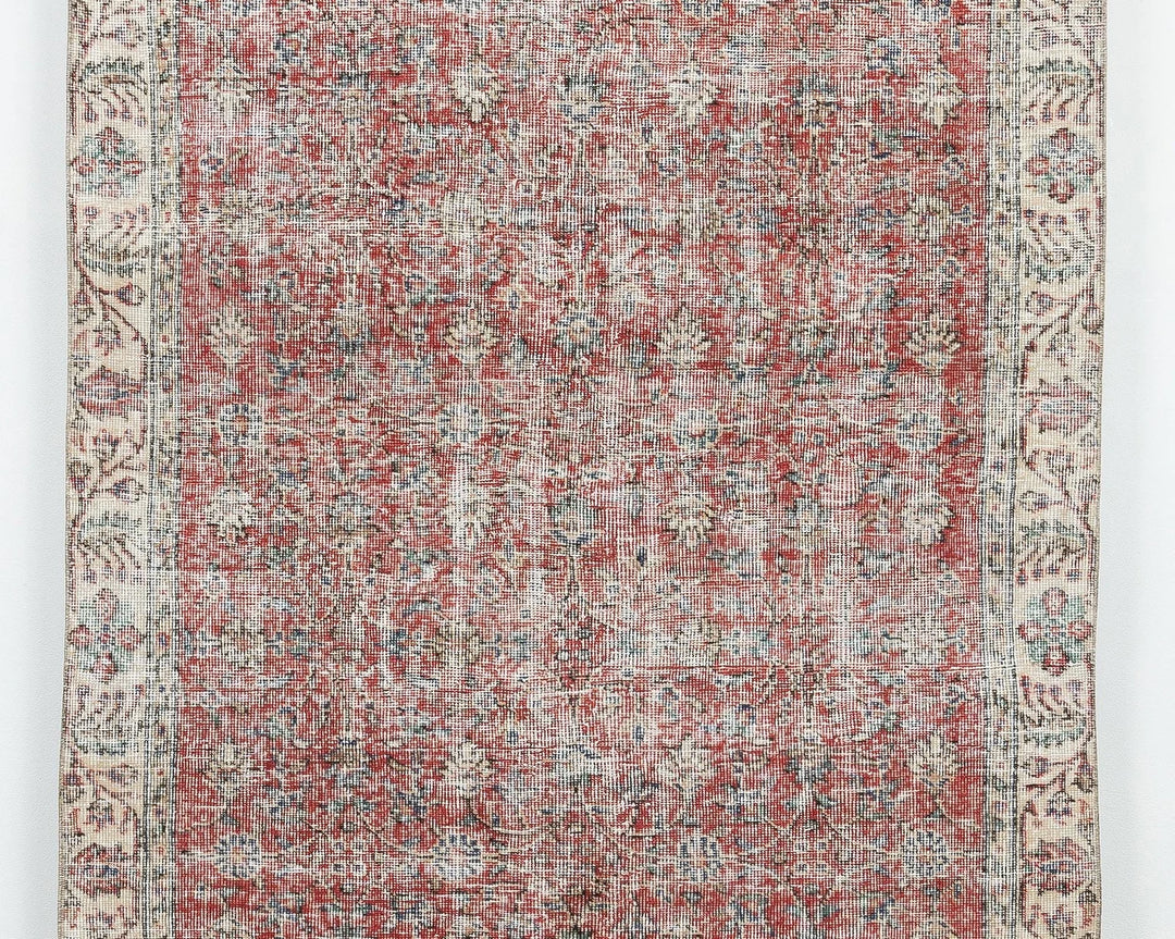 Red Oushak Rug 4' 6" x 7' 4" | No. VR77461