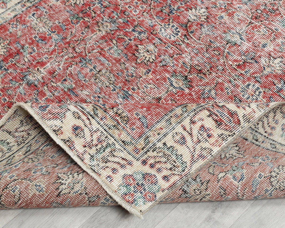 Red Oushak Rug 4' 6" x 7' 4" | No. VR77461
