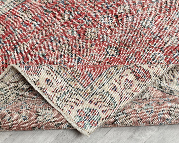 Red Oushak Rug 4' 6" x 7' 4" | No. VR77461