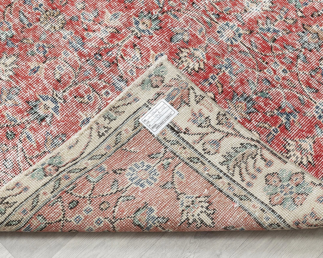 Red Oushak Rug 4' 6" x 7' 4" | No. VR77461