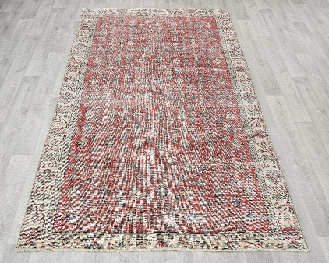Red Oushak Rug 4' 6" x 7' 4" | No. VR77461