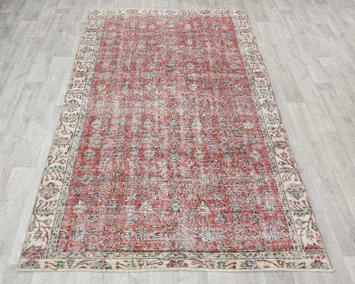 Red Oushak Rug 4' 6" x 7' 4" | No. VR77461