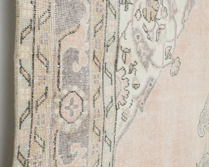 Multicolor Turkish Oushak Rug 6' 3" x 10' 6" Hand-Knotted close-up