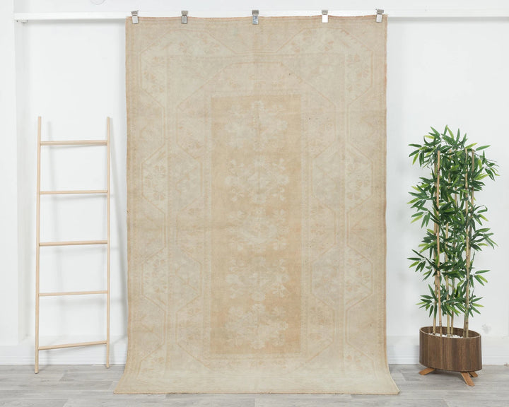 Beige Oushak Rug 5' 2" x 7' 11" | No. VR77534