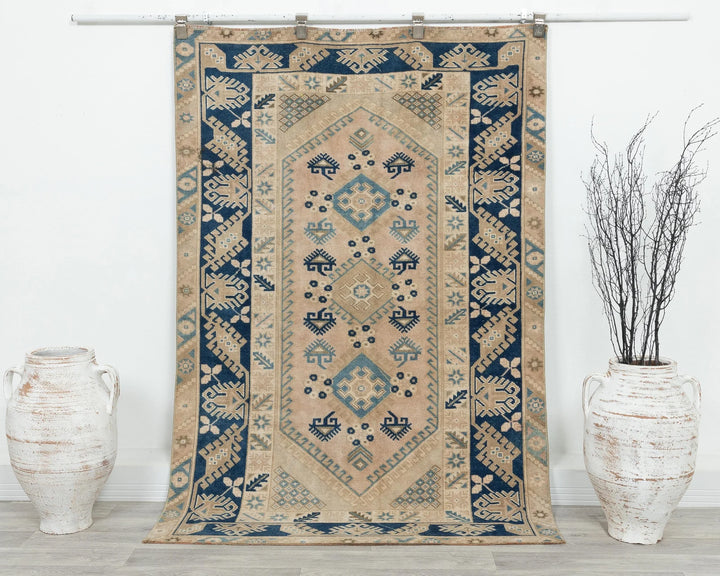 Multicolor Turkish Oushak Rug 3' 11" x 6' Hand-Knotted | No. VR77583