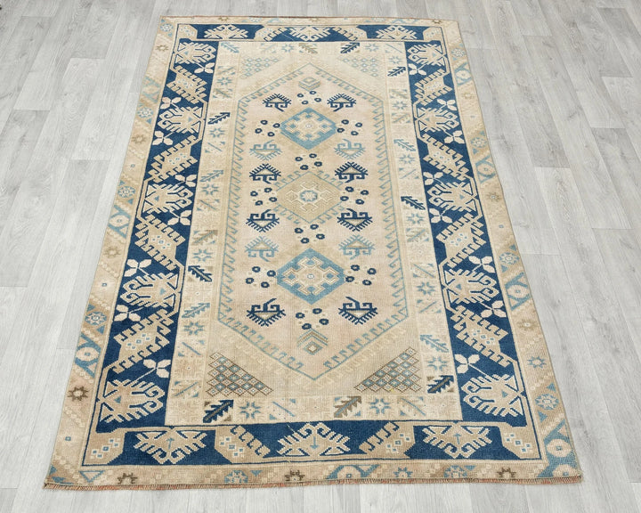 Multicolor Turkish Oushak Rug 3' 11" x 6' Hand-Knotted | No. VR77583