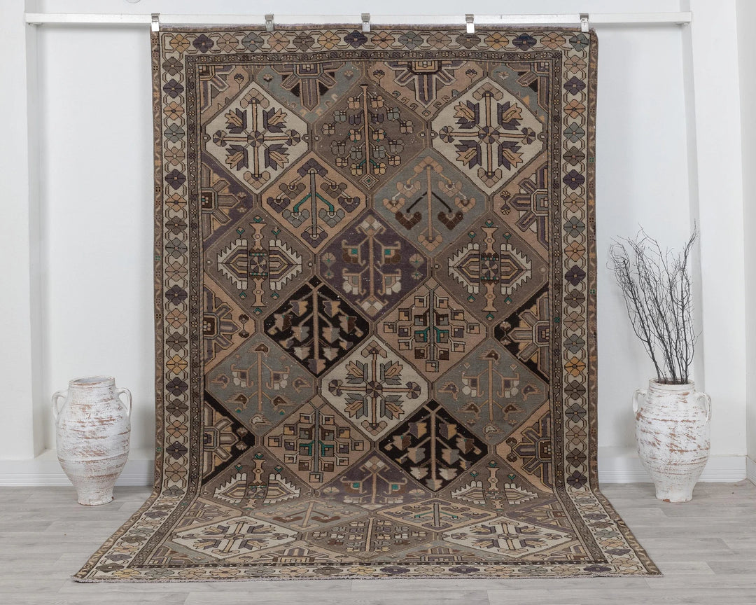 Multicolor Turkish Oushak Rug 6' 9" x 10' Hand-Knotted | No. VR77599