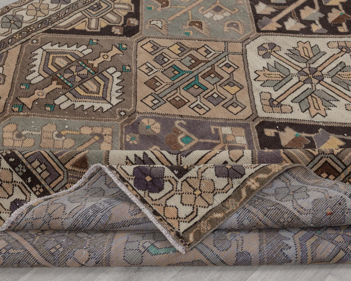 Multicolor Turkish Oushak Rug 6' 9" x 10' Hand-Knotted | No. VR77599