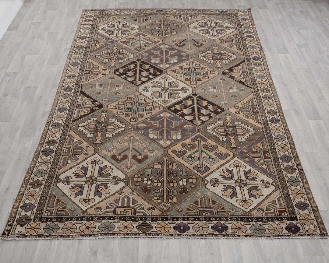 Multicolor Turkish Oushak Rug 6' 9" x 10' Hand-Knotted | No. VR77599