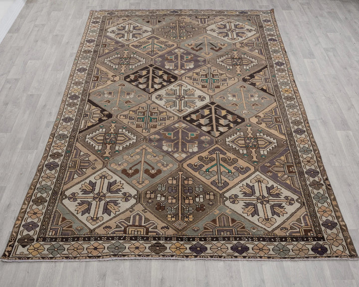 Multicolor Turkish Oushak Rug 6' 9" x 10' Hand-Knotted | No. VR77599