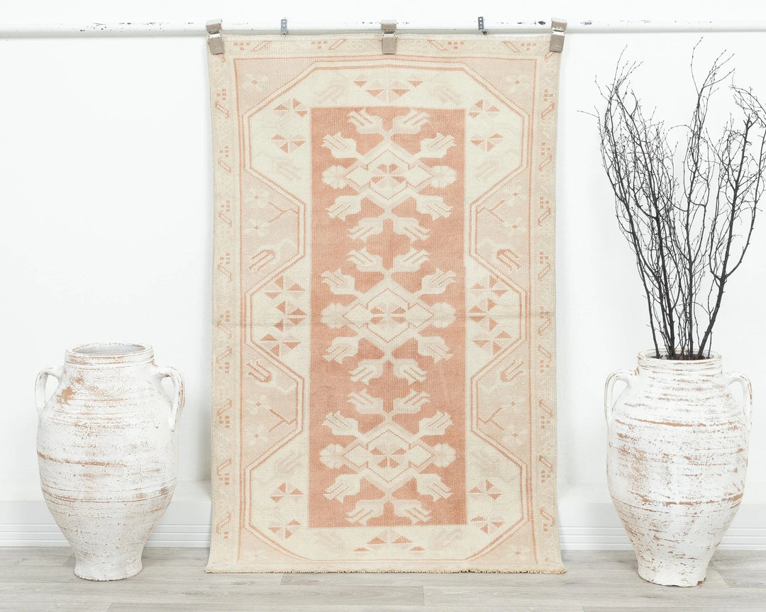 Multicolor Turkish Oushak Rug 2'10" x 4'7" Hand-Knotted | No. VR77783