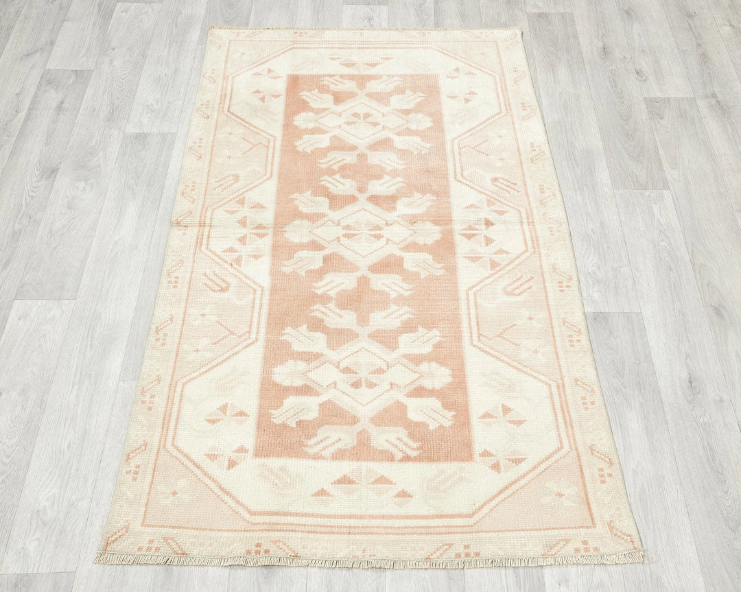 Multicolor Turkish Oushak Rug 2'10" x 4'7" Hand-Knotted | No. VR77783
