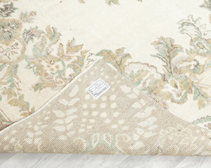 Multicolor Turkish Oushak Rug 6'7" x 10'1" Hand-Knotted | No. VR77796