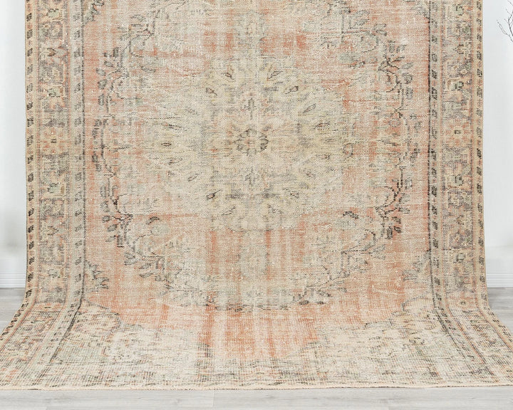 Multicolor Turkish Oushak Rug 5' 11" x 9' 5" Hand-Knotted | No. VR77804
