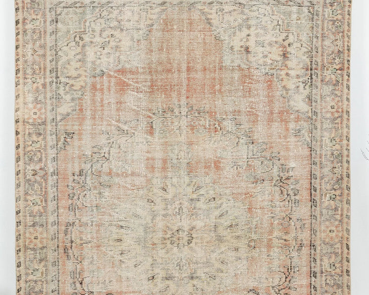Multicolor Turkish Oushak Rug 5' 11" x 9' 5" Hand-Knotted | No. VR77804