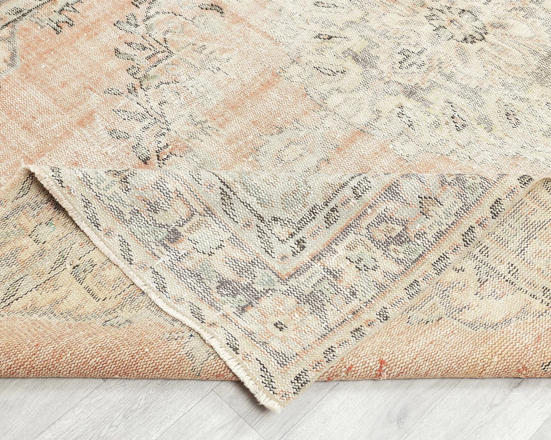 Multicolor Turkish Oushak Rug 5' 11" x 9' 5" Hand-Knotted | No. VR77804