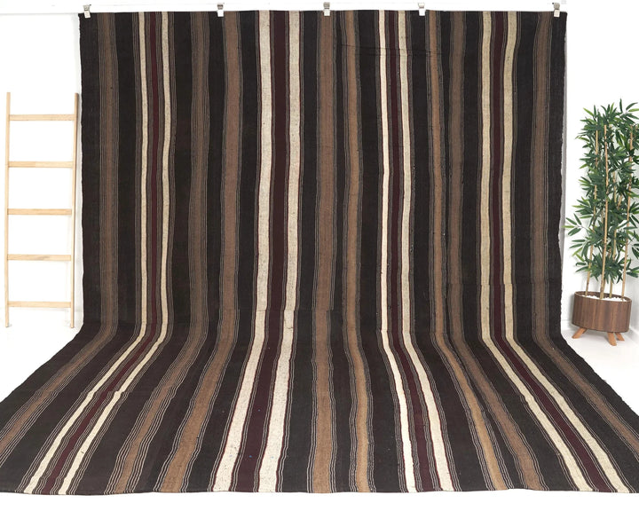 Multicolor Turkish Kilim Rug 9'2" x 12'7" Flat-Weave | No. VR77914