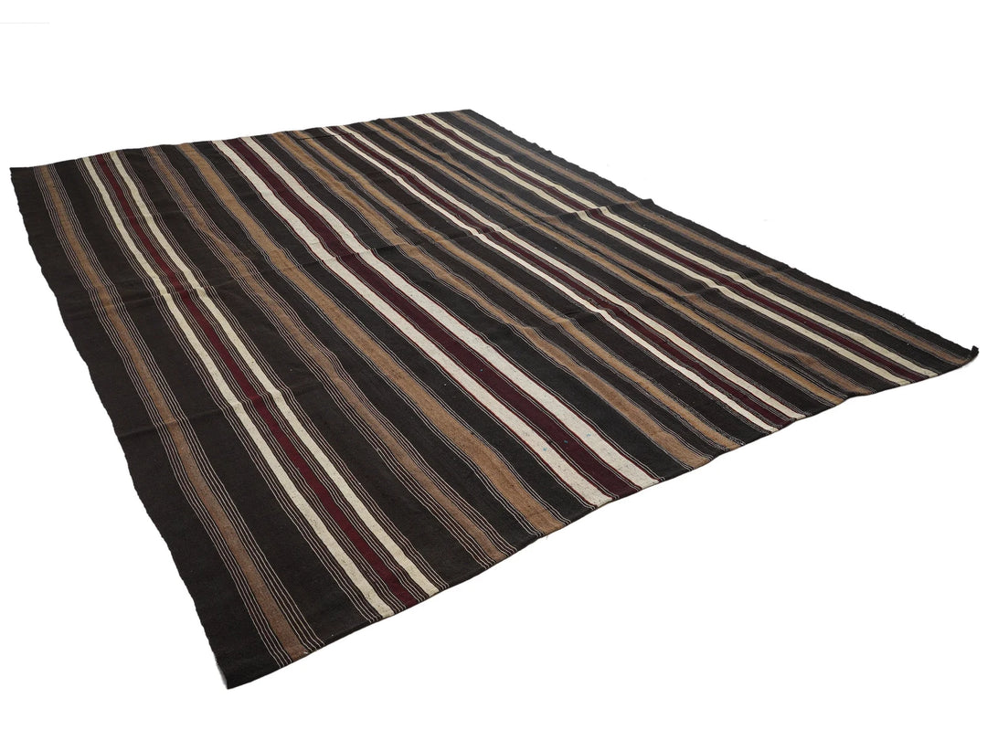 Multicolor Turkish Kilim Rug 9'2" x 12'7" Flat-Weave | No. VR77914