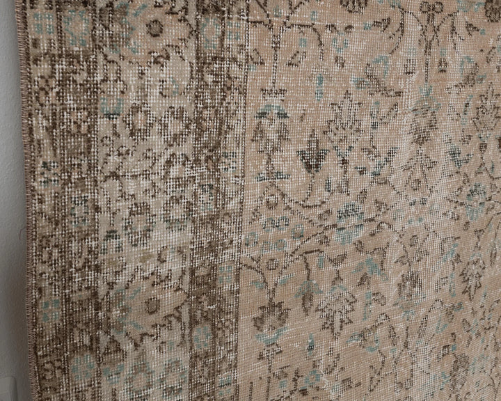 Beige Turkish Oushak Rug 7' 9" x 10' 6" Hand-Knotted | No. VR77938